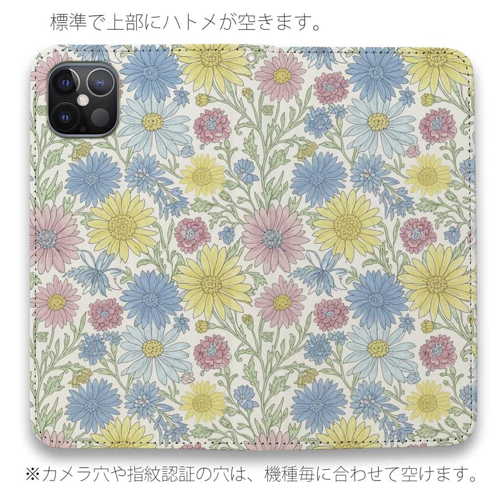 iPhone17/iPhoneAir/iPhone17Pro 花柄 全機種対応☆手帳型ベルトなし パステルブーケ | 4枚目