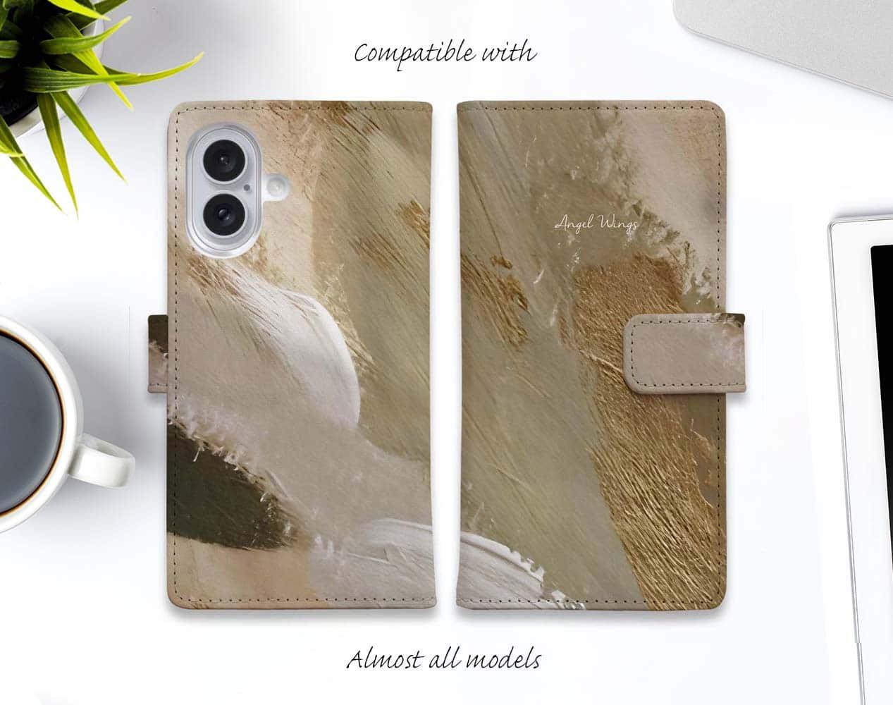 iPhone17/iPhoneAir/iPhone17Pro 全機種対応☆手帳型 Angel Wings1枚目の画像