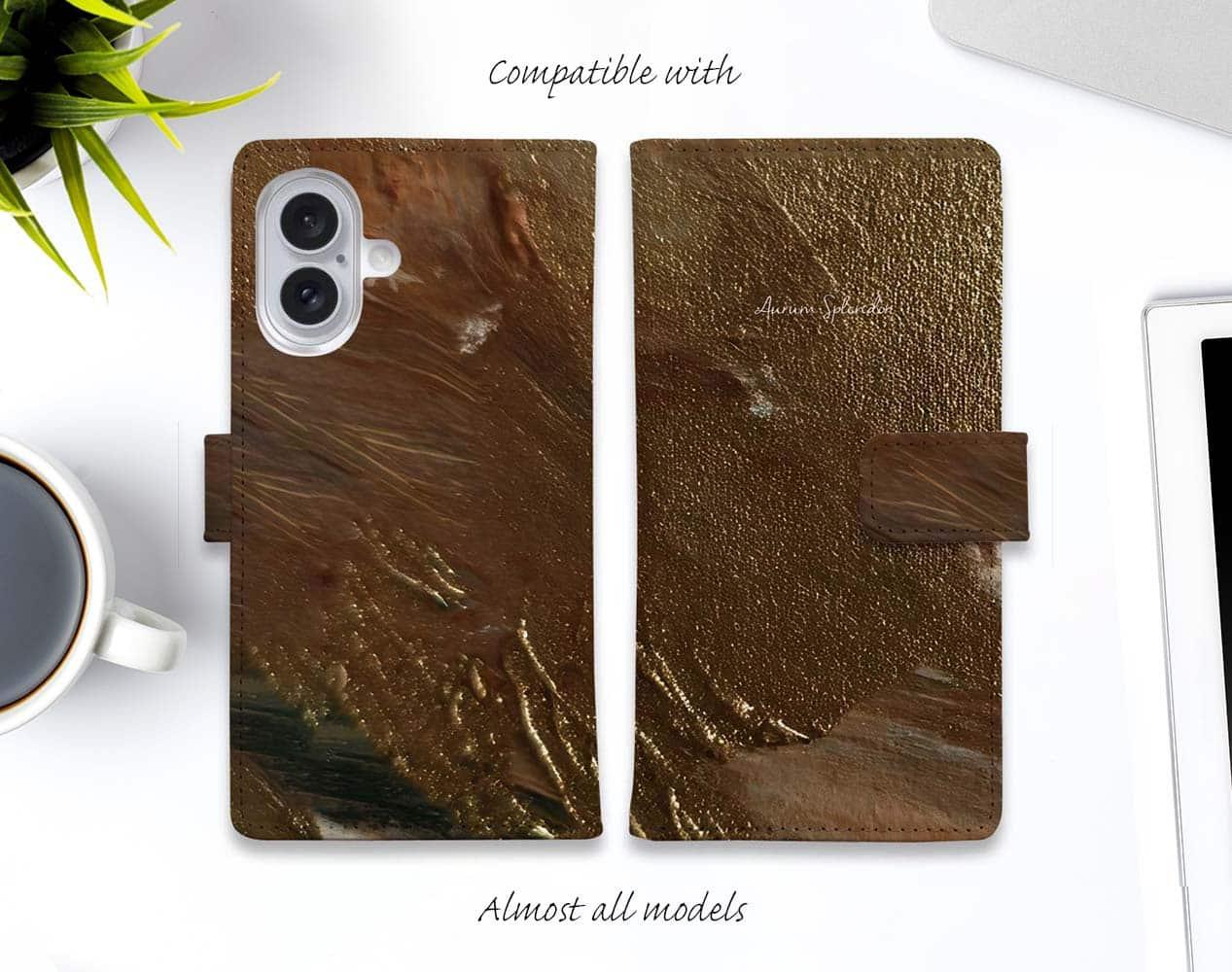 iPhone17/iPhoneAir/iPhone17Pro 全機種対応☆手帳型 Aurum Splendor1枚目の画像