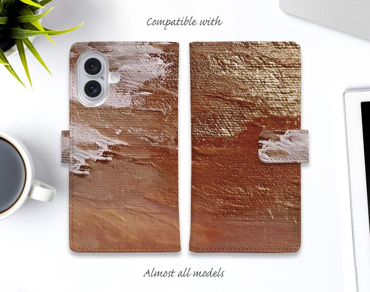 iPhone17/iPhoneAir/iPhone17Pro 全機種対応☆手帳型 Sunset Rust1枚目の画像