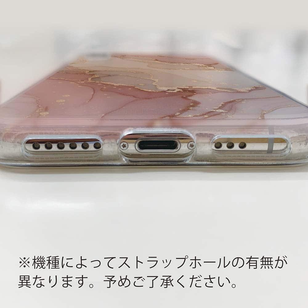 iPhone17/iPhoneAir 花柄 全機種対応☆TPUケース くすみカラーマーブル調 ピンク&ゴールド | 6枚目