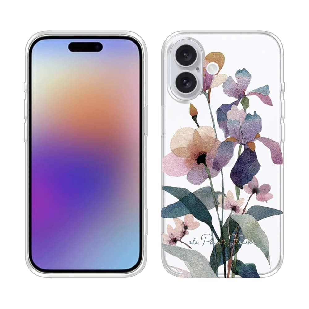 iPhone17/iPhoneAir 花柄 全機種対応☆TPUケース くすみカラーFlower No1 | 2枚目