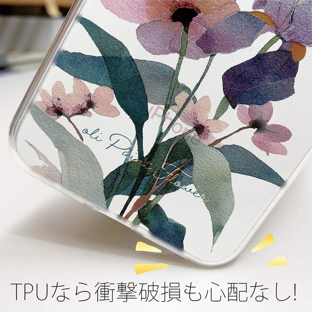 iPhone17/iPhoneAir 花柄 全機種対応☆TPUケース くすみカラーFlower No1 | 4枚目